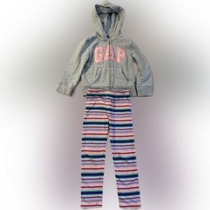 GAP Kids Outfit - Hoodie Zip Up with Colorful Leggings (BOGO)